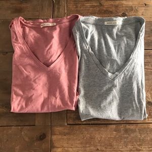 Two Marine Layer V Neck Tees